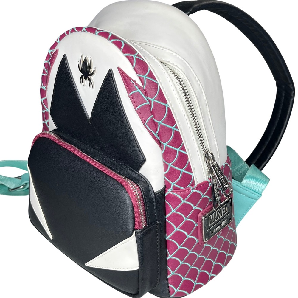 Loungefly Marvel Spider-Gwen Ghost-Spider Mini Backpack Faux Leather Cosplay Bag